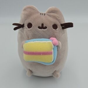 Gund Pusheen Cat Birthday Cake Slice Kawaii Mini Plush Doll Stuffed 2021 5”